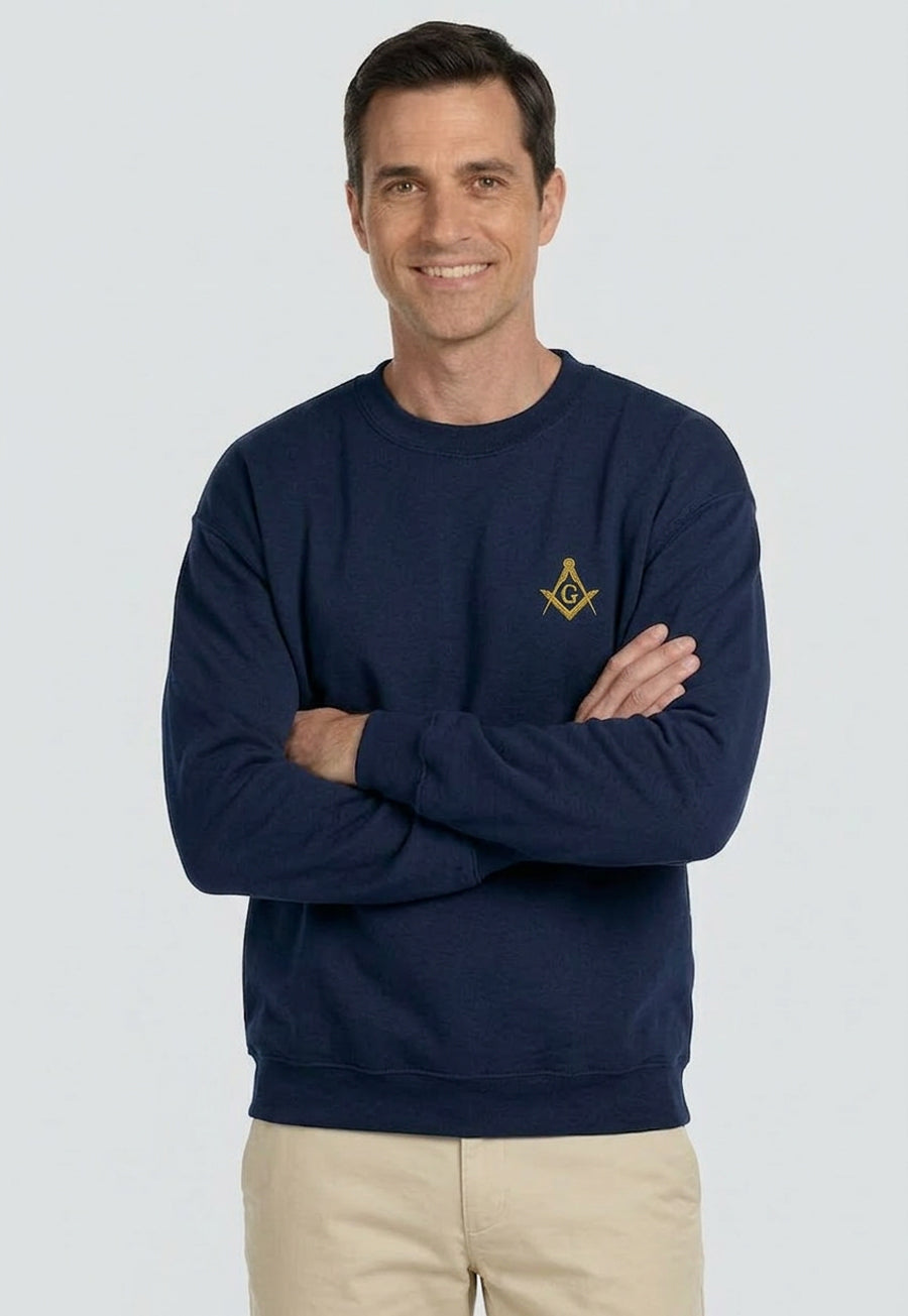 Embroidered Fleece Crew Sweatshirt