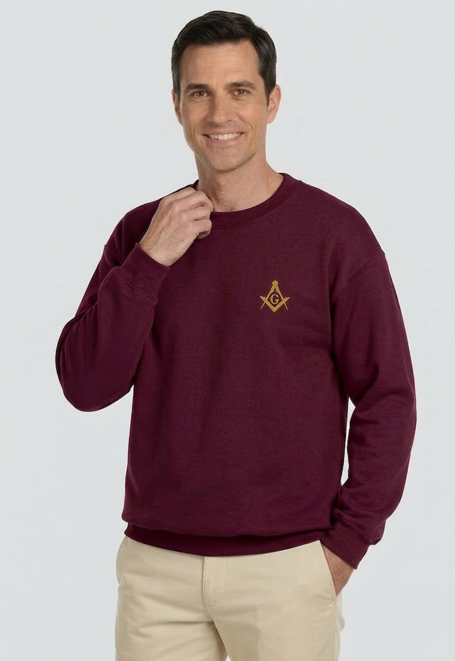 Embroidered Fleece Crew Sweatshirt