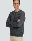 Embroidered Fleece Crew Sweatshirt