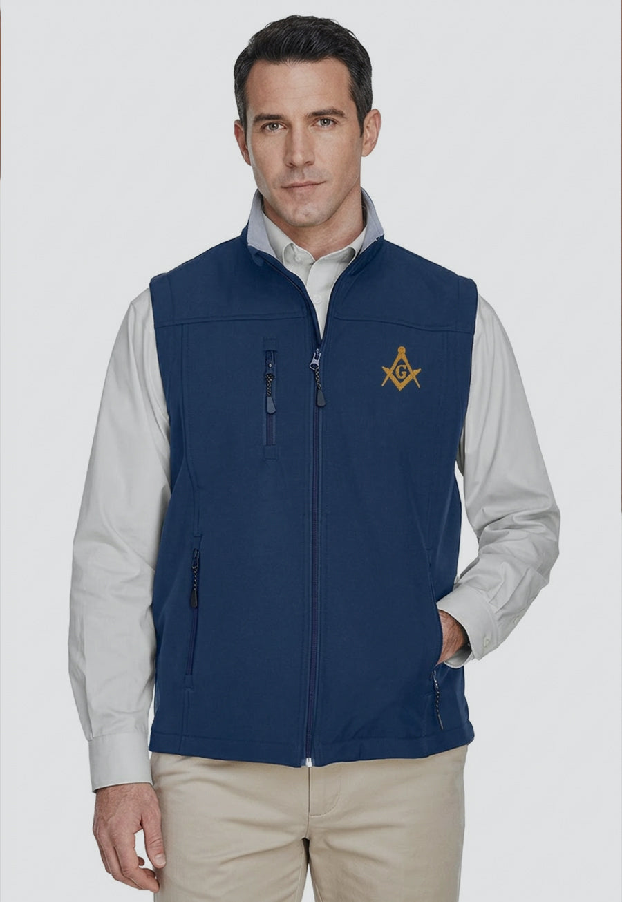 Masonic Men's Embroidered Masonic Soft Shell Vest *Pick Your Design*