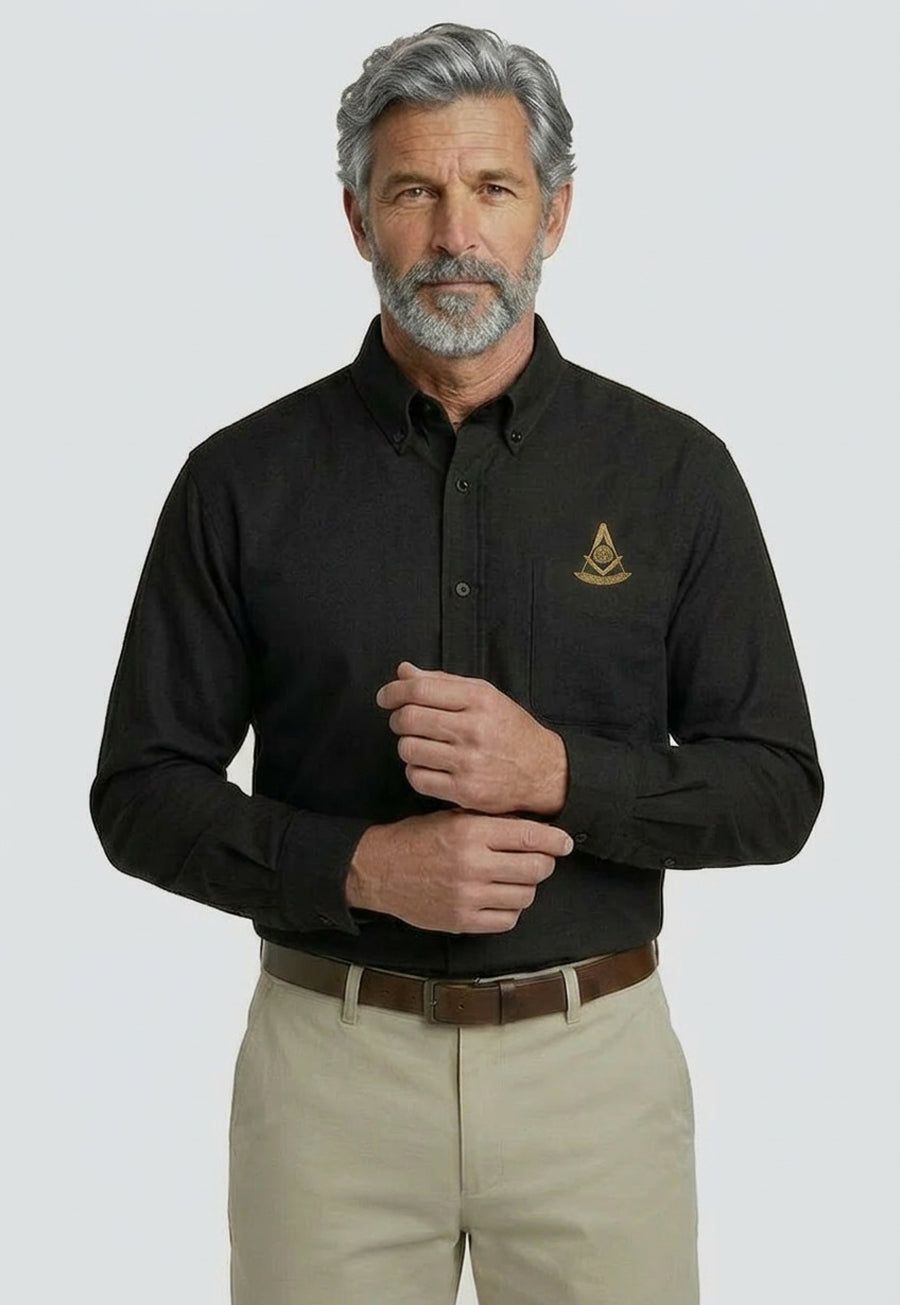 Gold Past Master Long Sleeve Button-Down