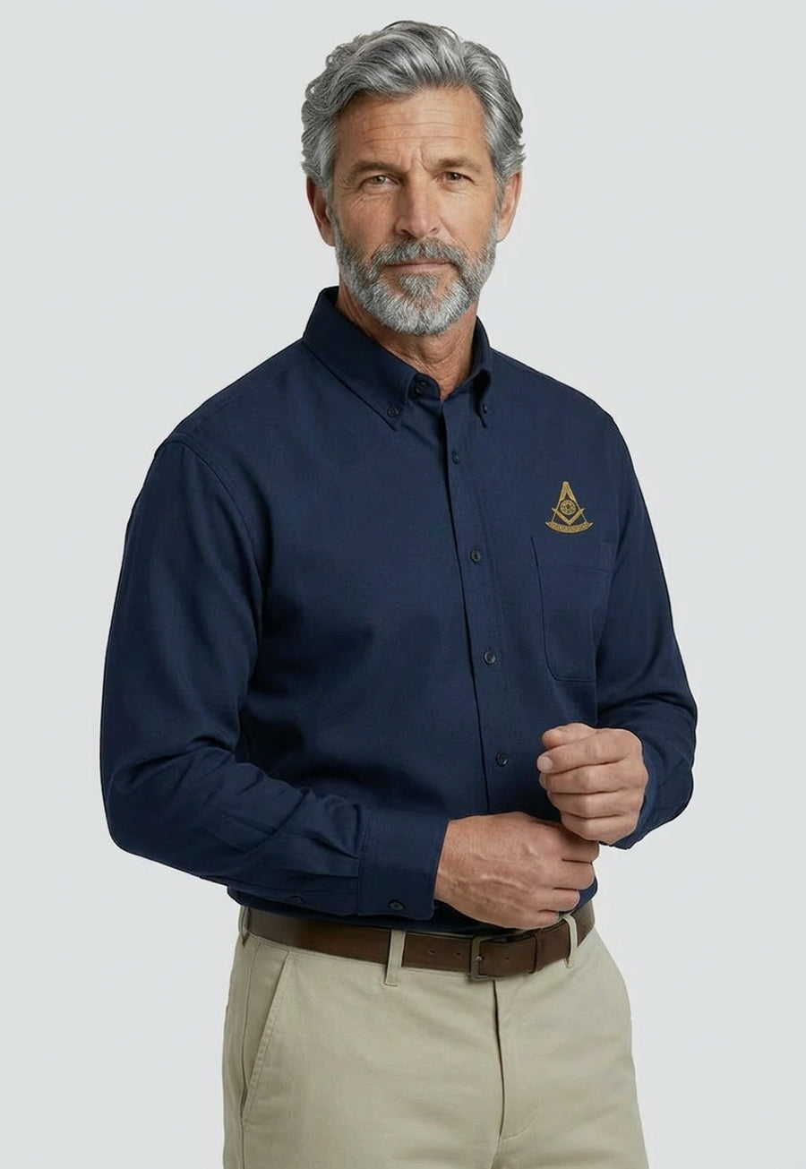 Gold Past Master Long Sleeve Button-Down