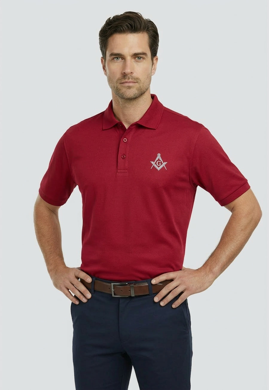 Silver Square And Compass Polo