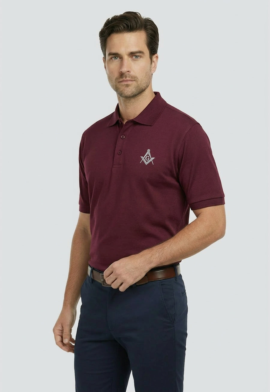 Silver Square And Compass Polo