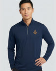 Men's Embroidered Pique Quarter-Zip Shirt