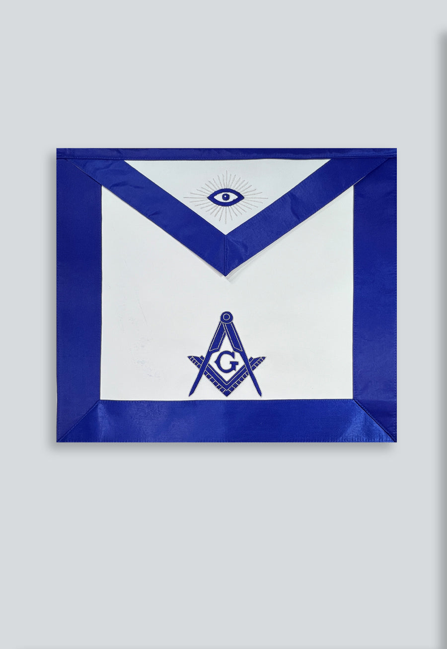 Master Mason Masonic Apron - [Blue & White]