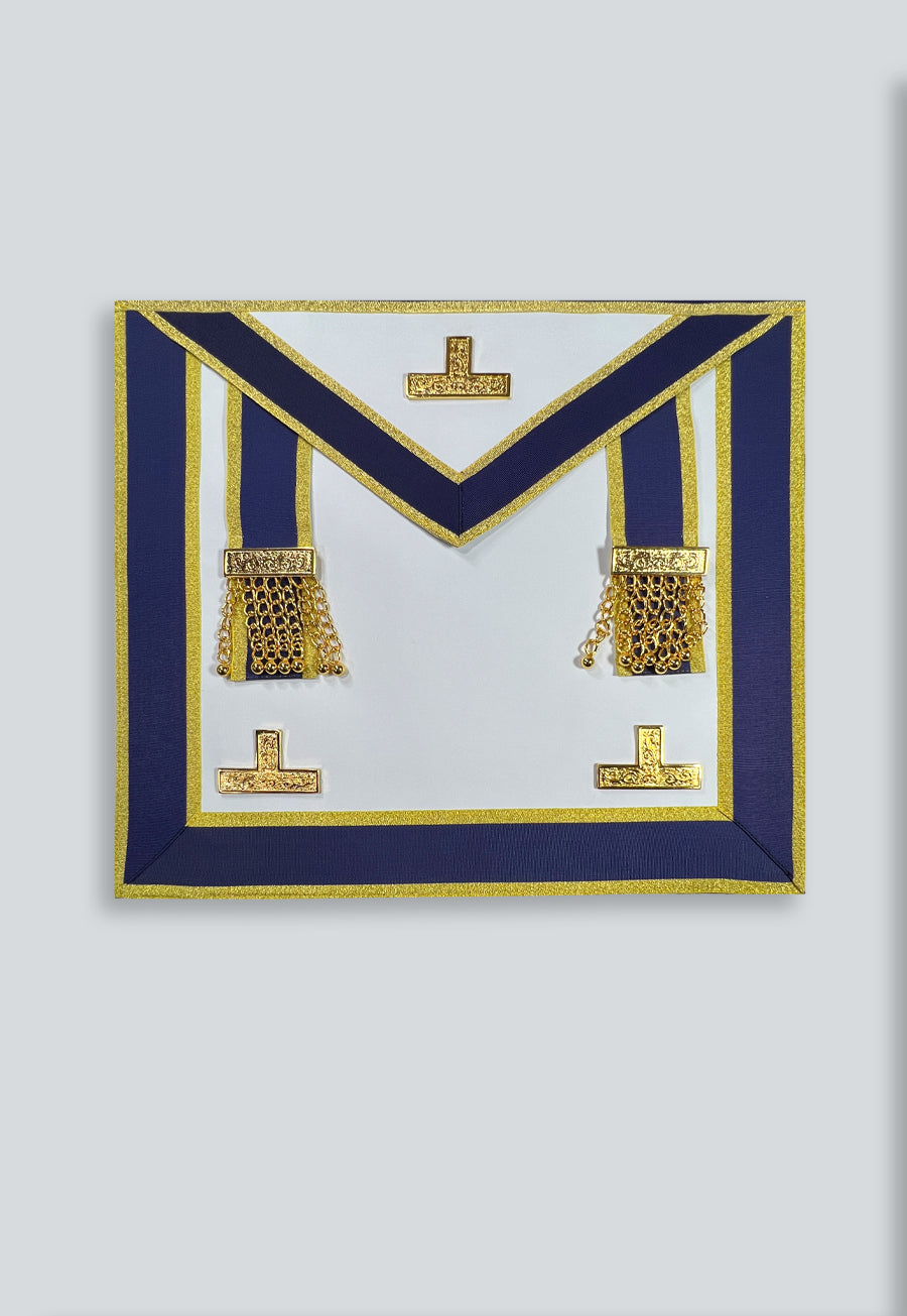 Installed Master Mason Masonic Apron - [Blue &amp; White]
