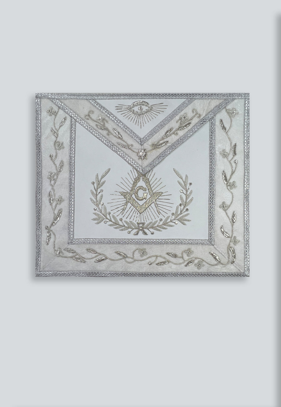 Funeral Master Mason Masonic Apron - [White]