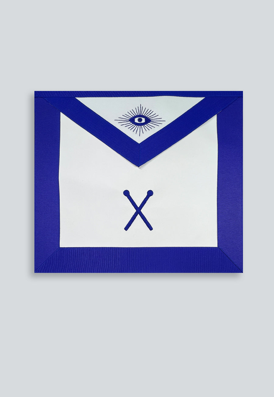 Director of Ceremonies Masonic Officer Apron - [Blue &amp; White]