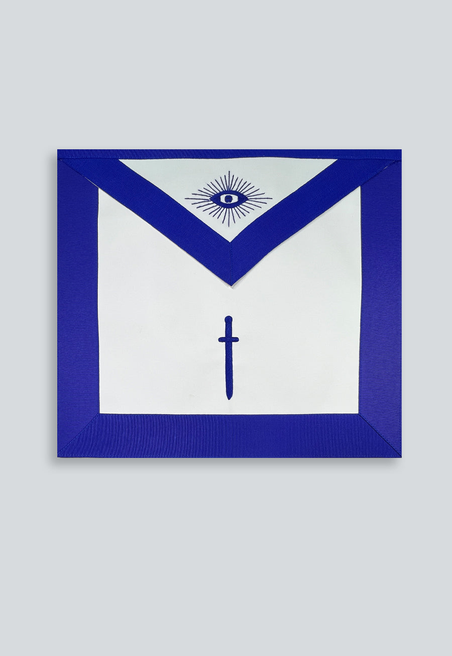 Outer Guard / Tyler Masonic Officer Apron - [Blue &amp; White]