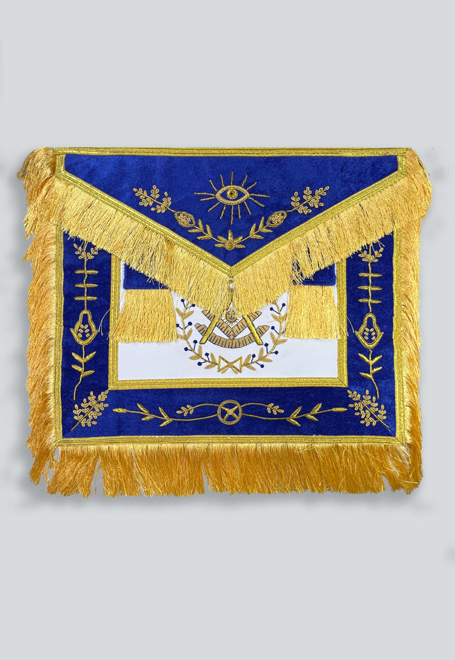 Grand Lodge Past Master Masonic Apron - [Blue & Gold]