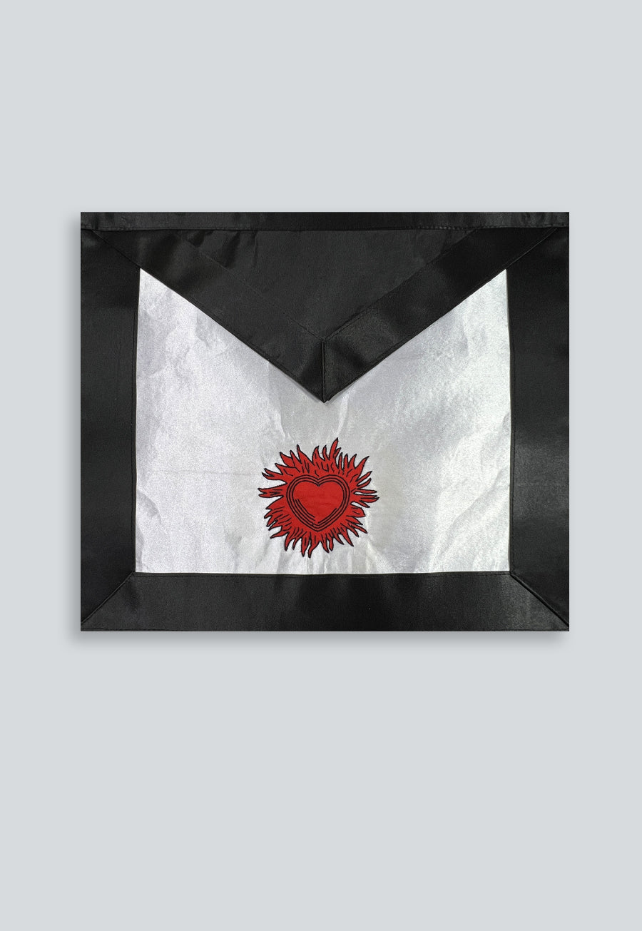 11th Degree Scottish Rite Masonic Apron - [Black & White]