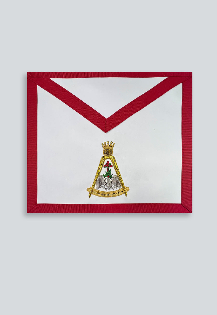 18th Degree Scottish Rite Masonic Apron - [Red &amp; White]