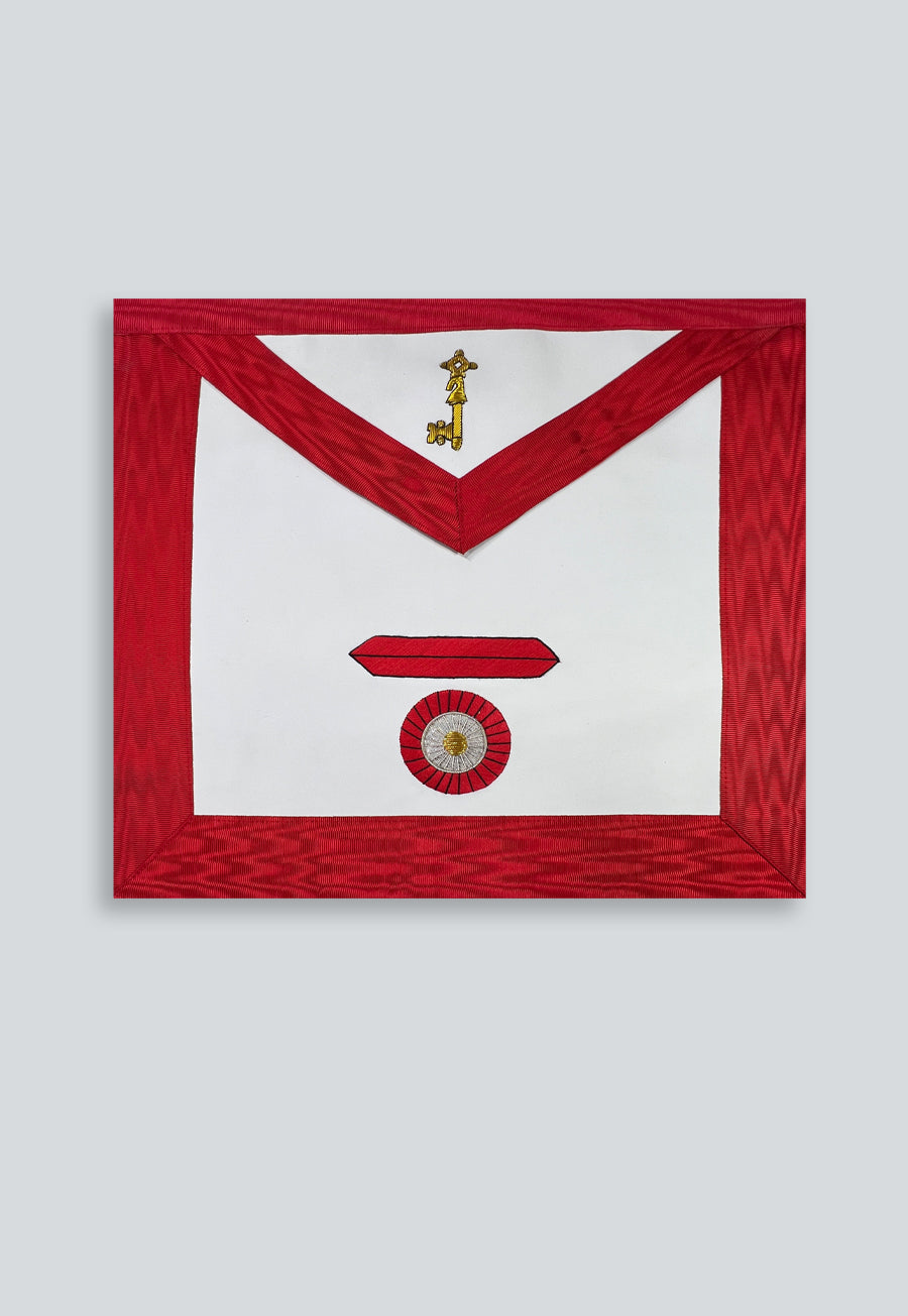 7th Degree Scottish Rite Masonic Apron - [Red & White]