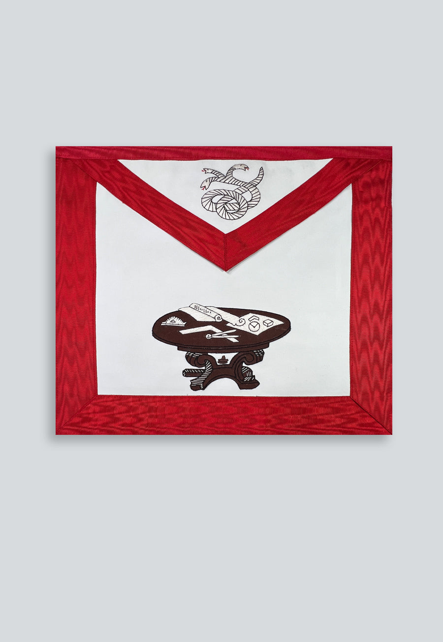 22nd Degree Scottish Rite Masonic Apron - [Red &amp; White]