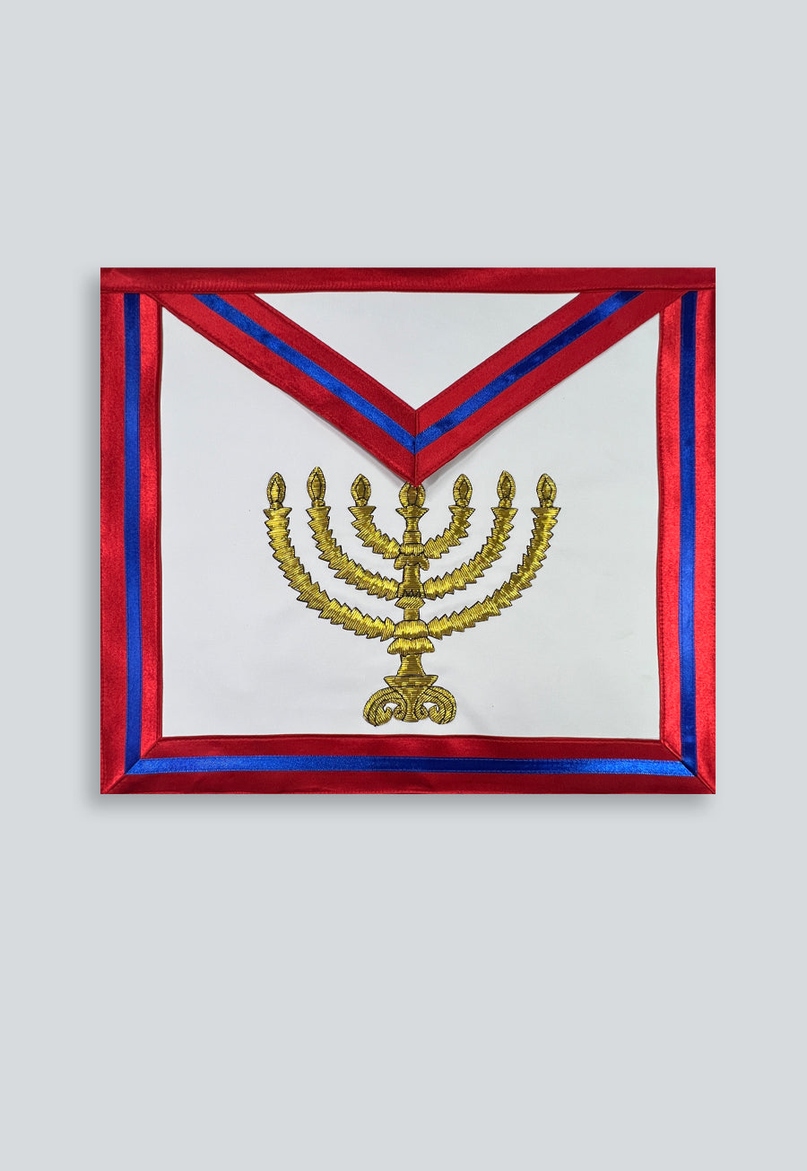 23rd Degree Scottish Rite Masonic Apron - [White & Gold]