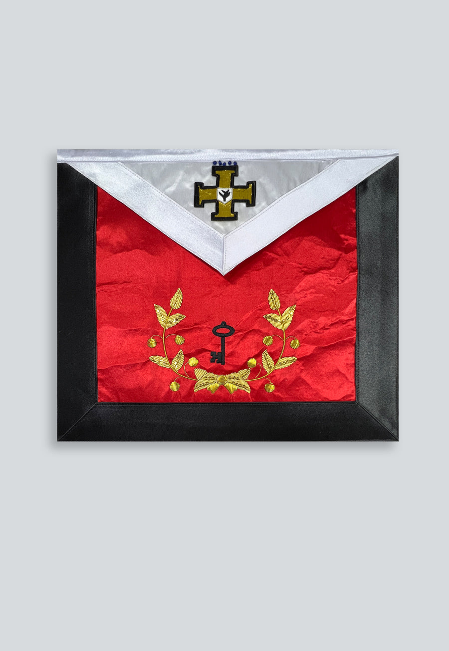27th Degree Scottish Rite Masonic Apron - [Black & Red]