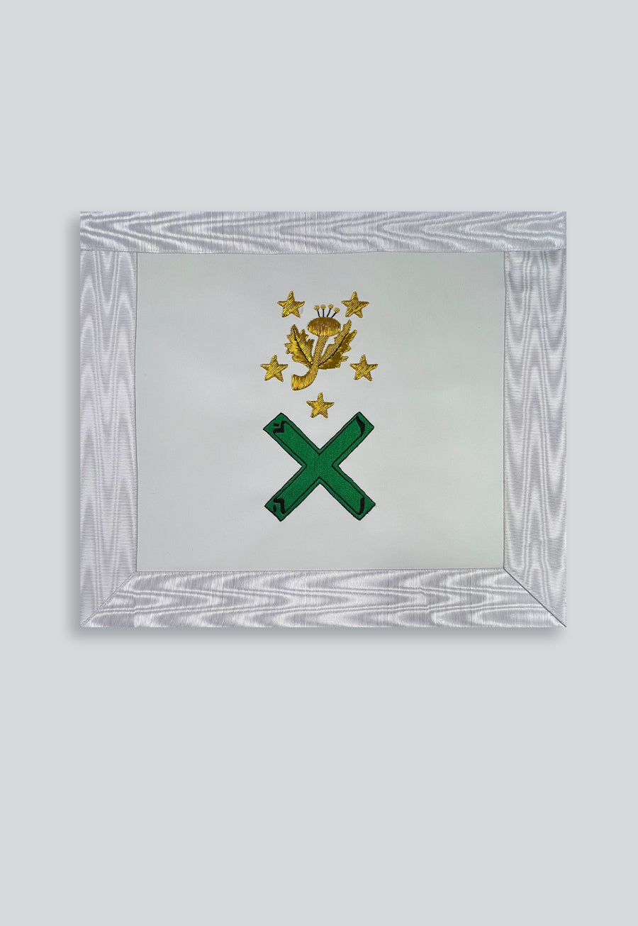 29th Degree Scottish Rite Masonic Apron - [White]