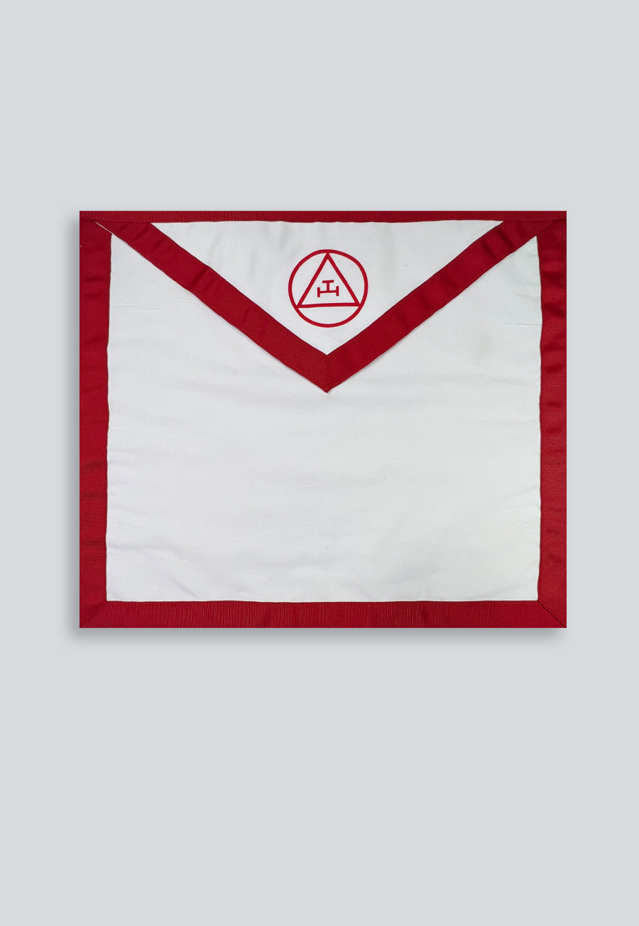 Royal Arch Cloth Duck Cotton Masonic Apron - [Red & White]