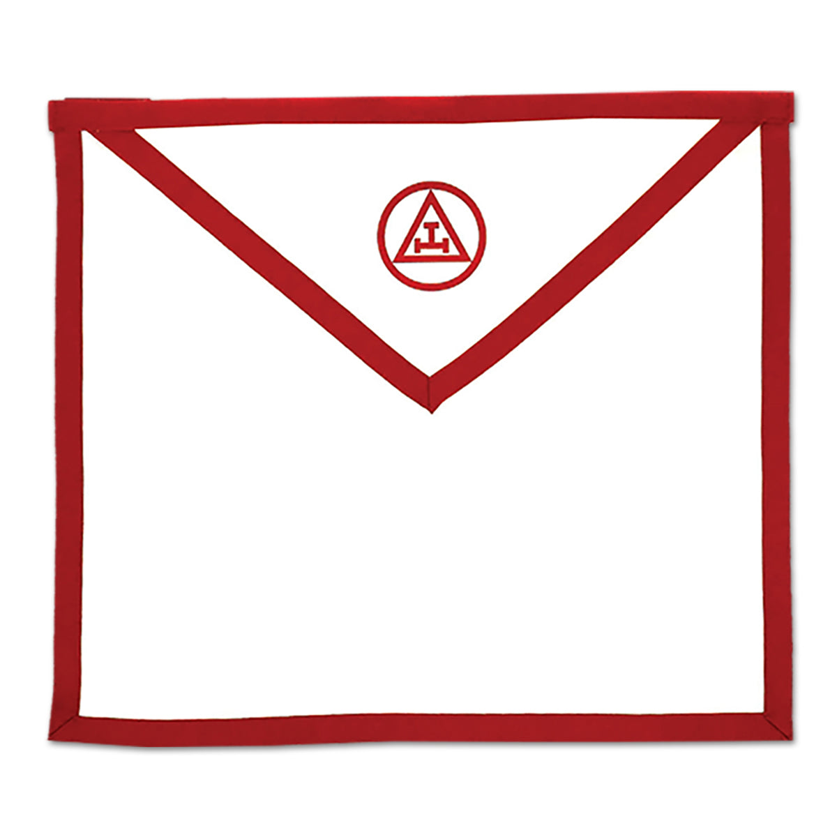 Royal Arch Cloth Duck Cotton without Emblem  Masonic Apron - [Red &amp; White] (COPY)