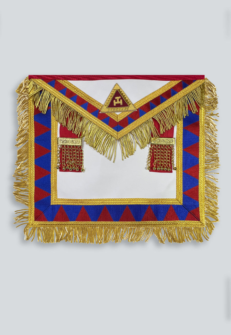 Fringed Principal Member Royal Arch Masonic Apron - [Red & White]