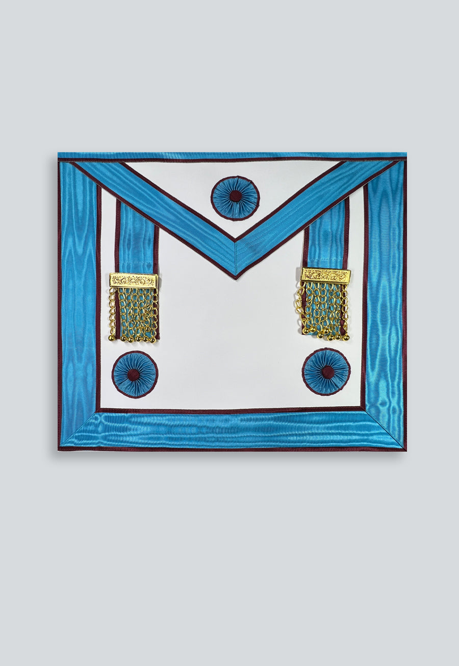 Mark Master Mason Masonic Apron - [Light Blue & White]