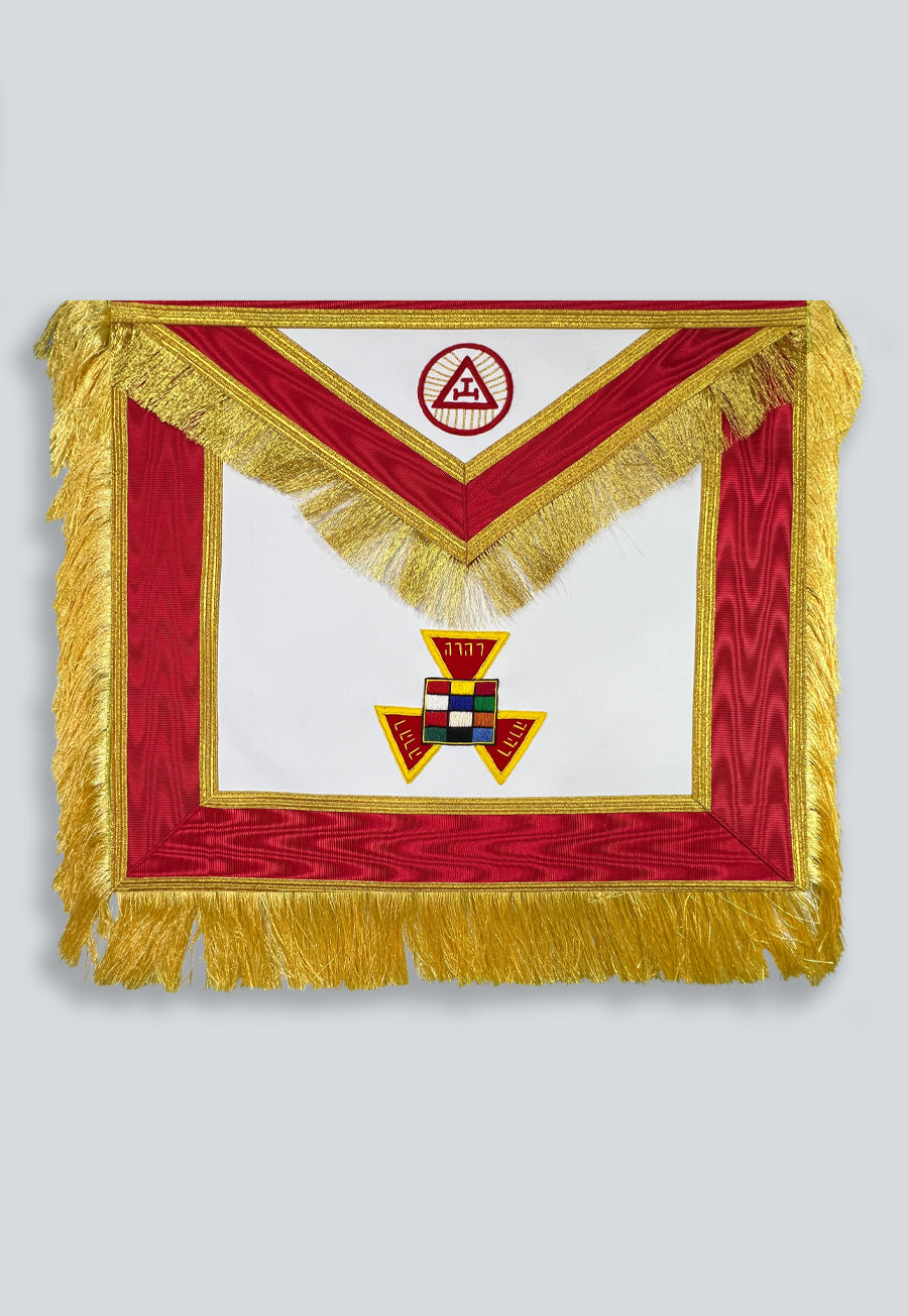 Fringed High Priest Royal Arch Masonic Apron - [Red & Gold]