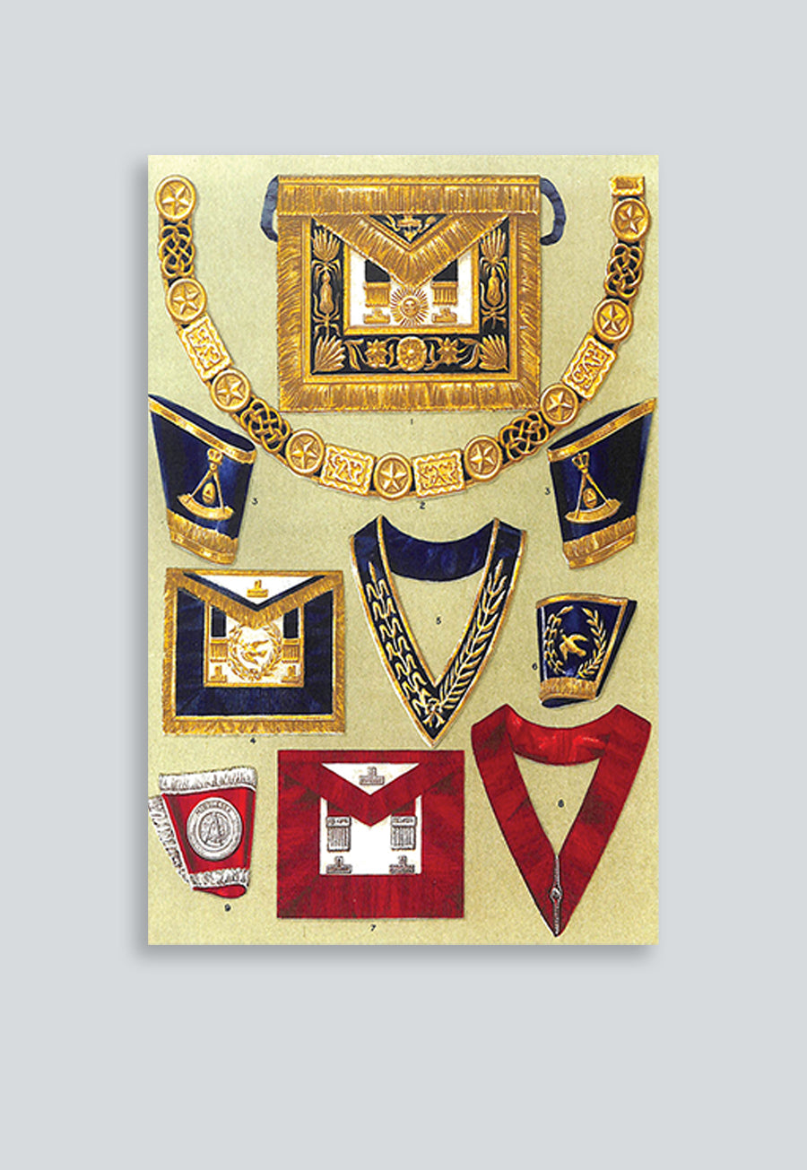Grand Lodge of England - Grand Officers' Clothing Masonic Regalia Poster