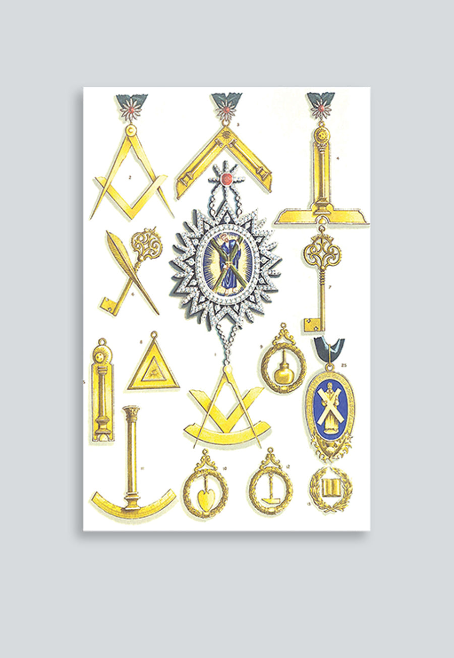 Grand Officers' Jewels of the Grand Lodge of Scotland Masonic Regalia Poster