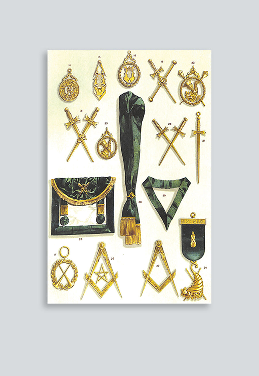 Grand Lodge Jewels and Scottish Provincial Grand Lodge Regalia Masonic Regalia Poster