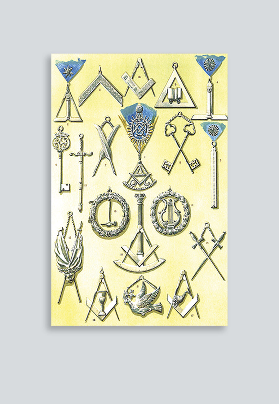 Scottish Private Lodge Jewels - Lodge of Edinburgh - Mary's Chapel Masonic Regalia Poster