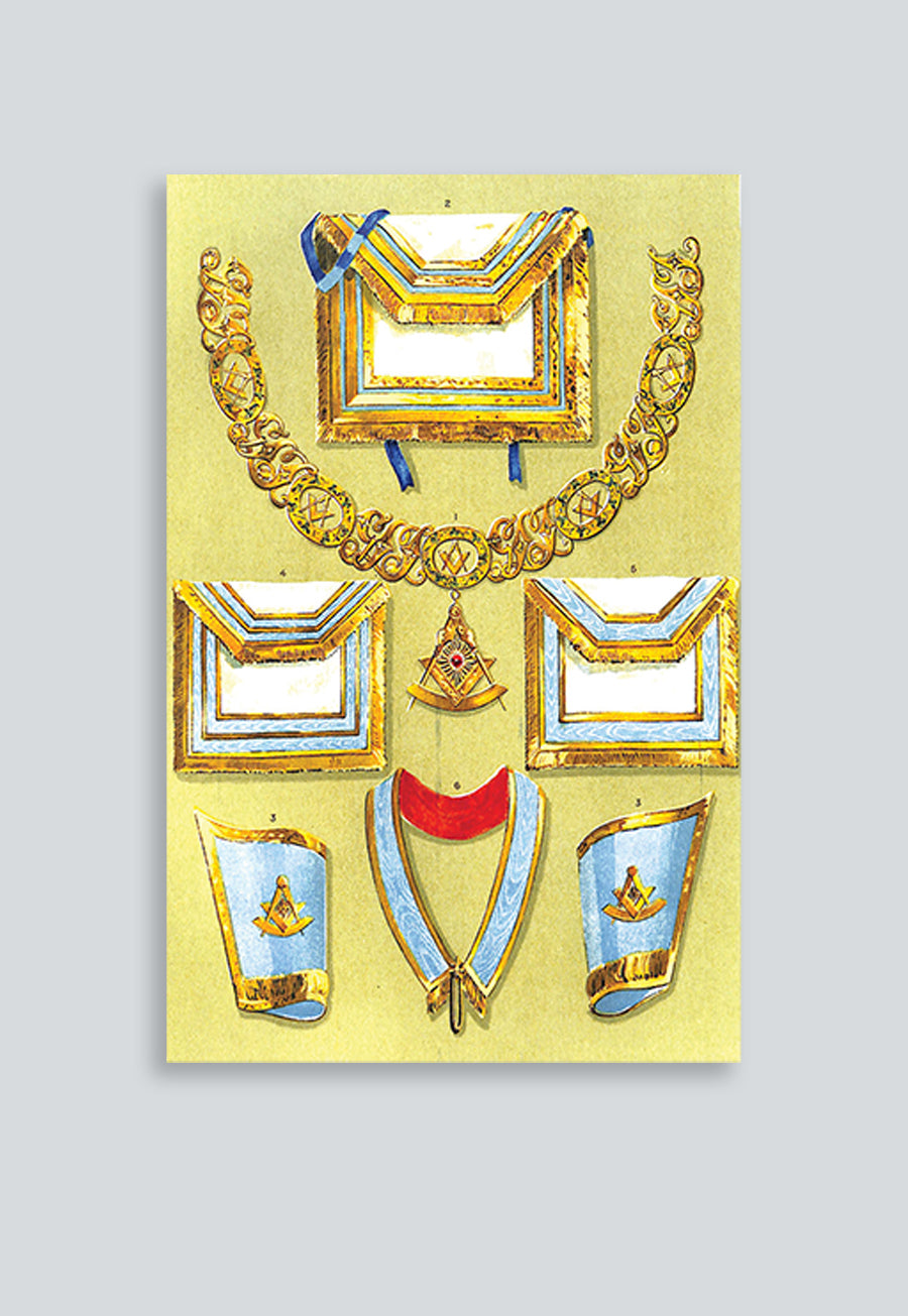 Regalia of the Grand Officers of the Grand Lodge of Ireland Masonic Regalia Poster