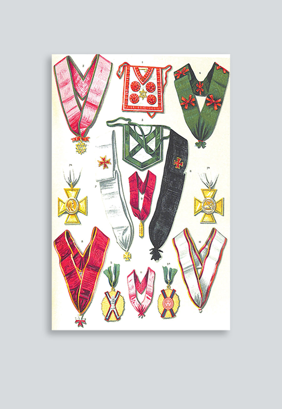Grand Lodge of Norway Scottish Rite Masonic Regalia Poster