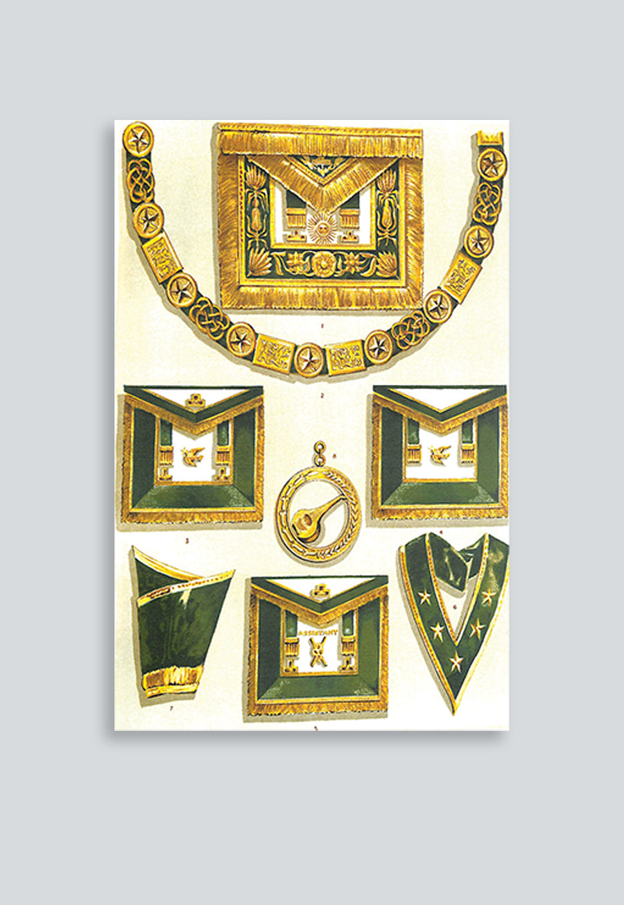 Grand Lodge of Egypt Grand Officers' Masonic Regalia Poster
