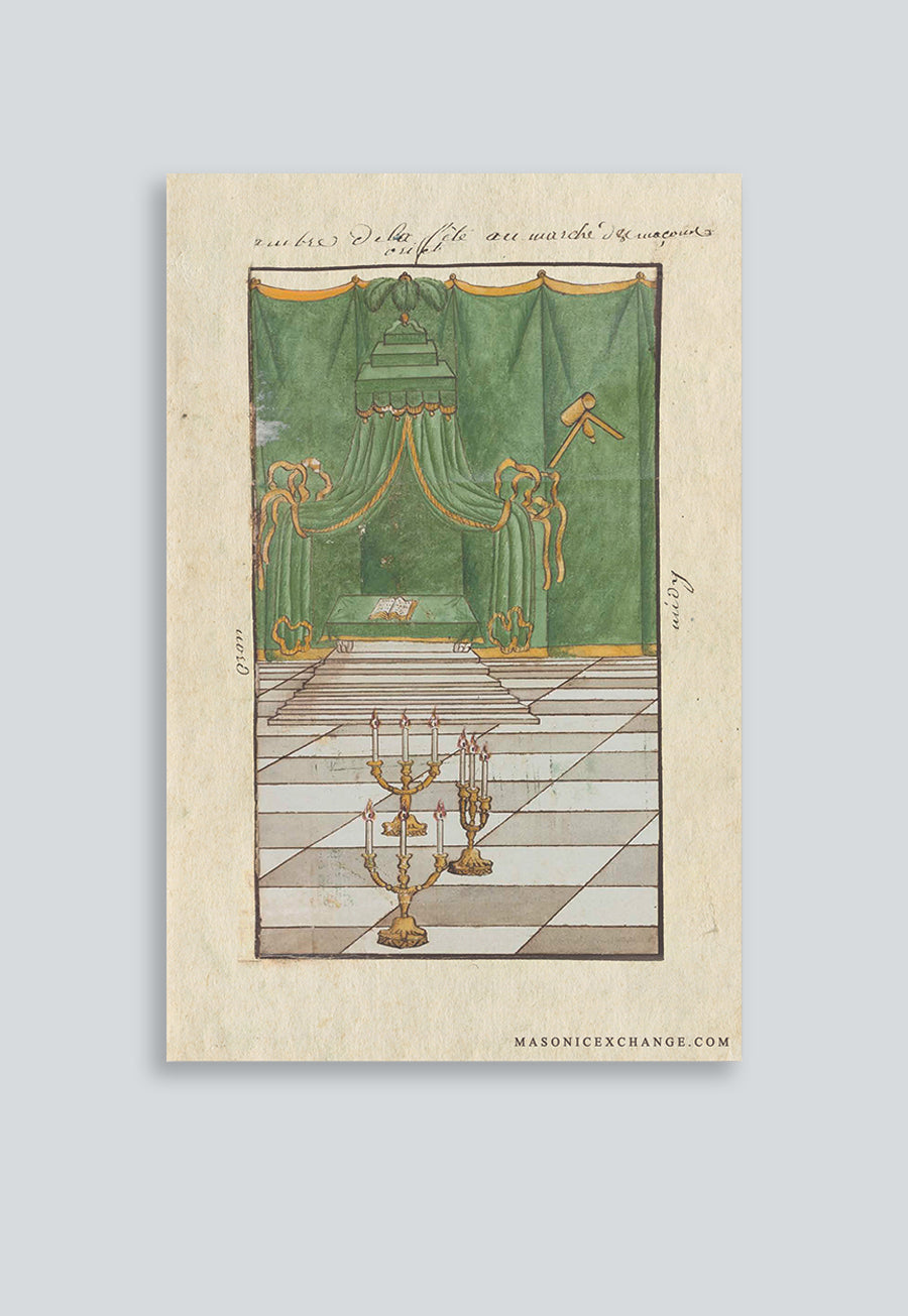 Masonic Poster Rite Scottish Memphis Misraim 53rd Degree - Festival of the March of Masons  The Chamber