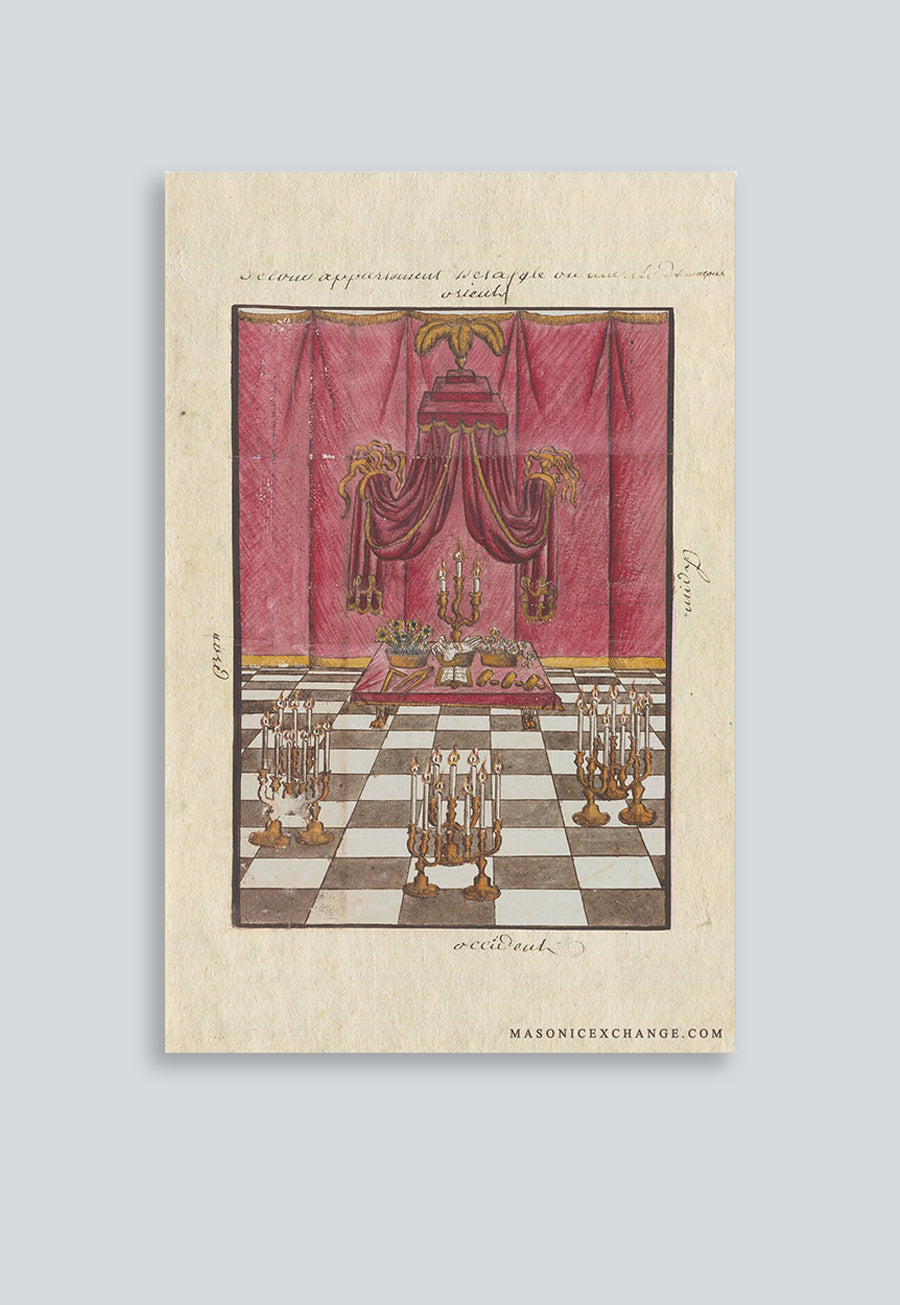 Masonic Poster Rite Scottish Memphis Misraim 53rd Degree - Festival of the March of Masons  Second Suite