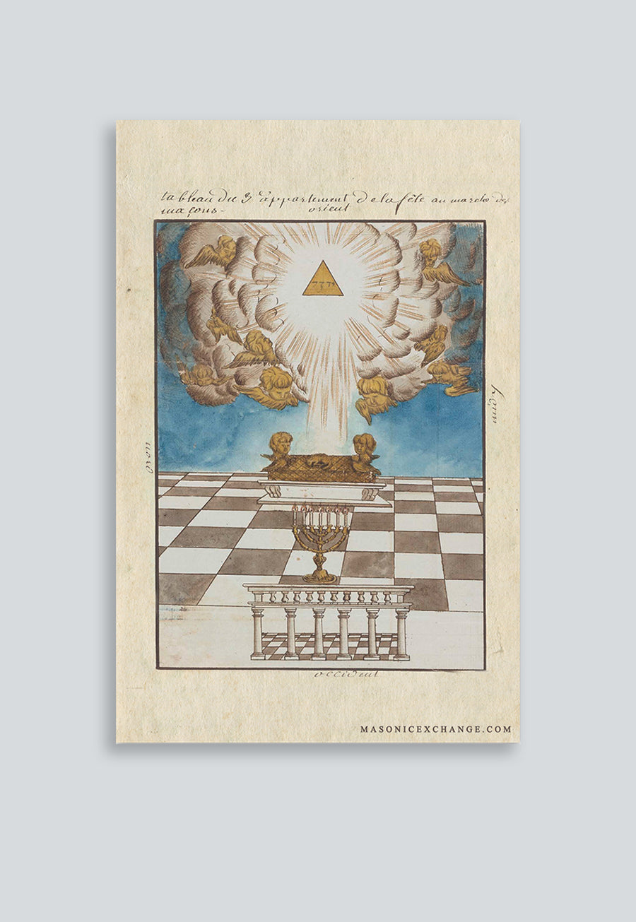 Masonic Poster Rite Scottish Memphis Misraim 53rd Degree - Festival of the March of Masons  Third Suite