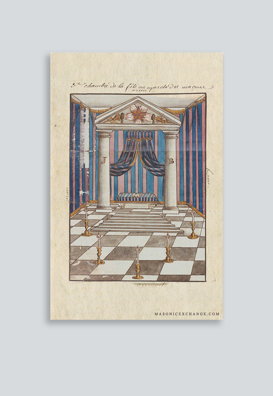 Masonic Poster Rite Scottish Memphis Misraim 53rd Degree - Festival of the March of Masons  Third Chamber