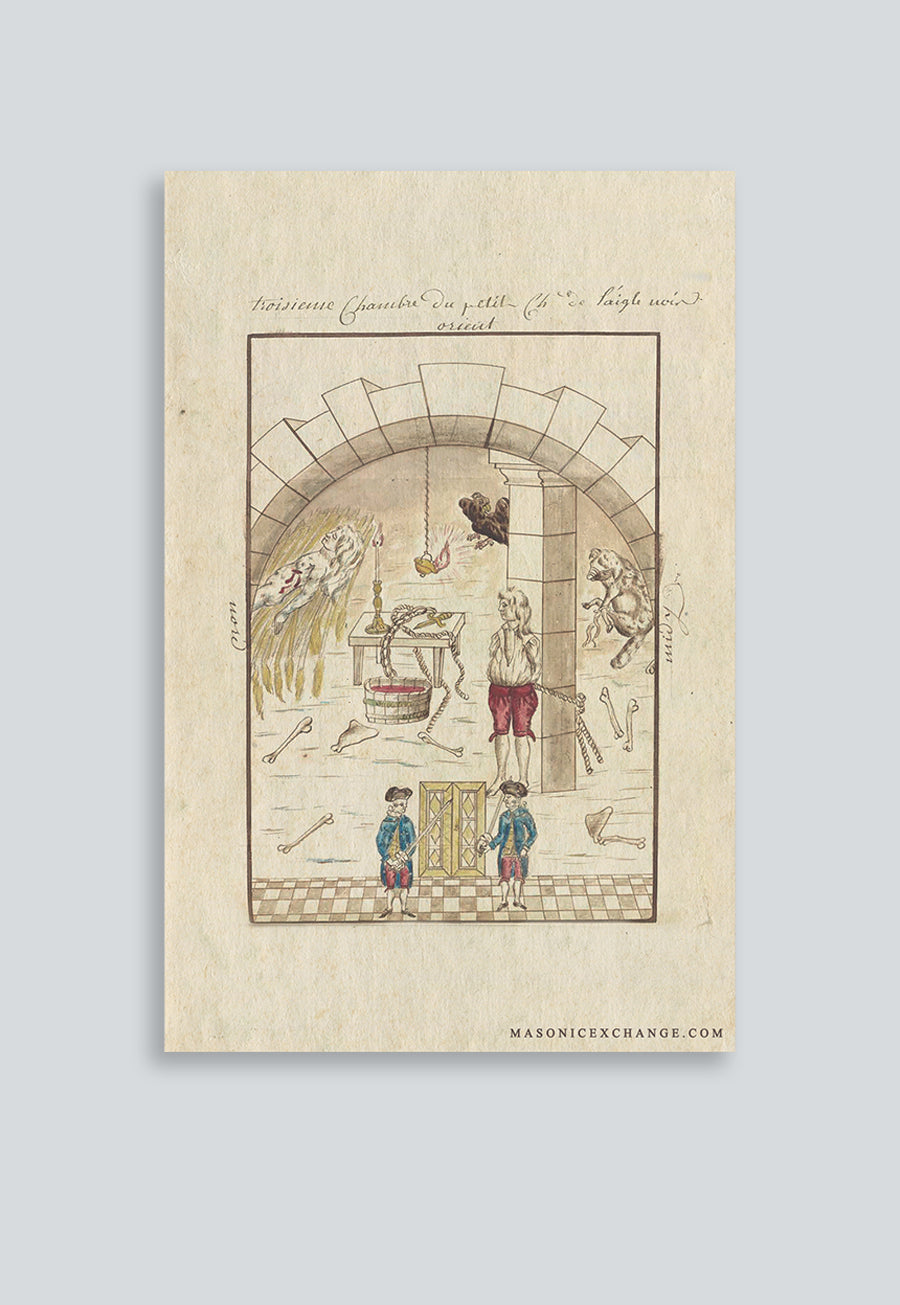 Masonic Poster Rite Scottish Memphis Misraim 56th Degree  Third Chamber of the Lesser Knight of the Black Eagle