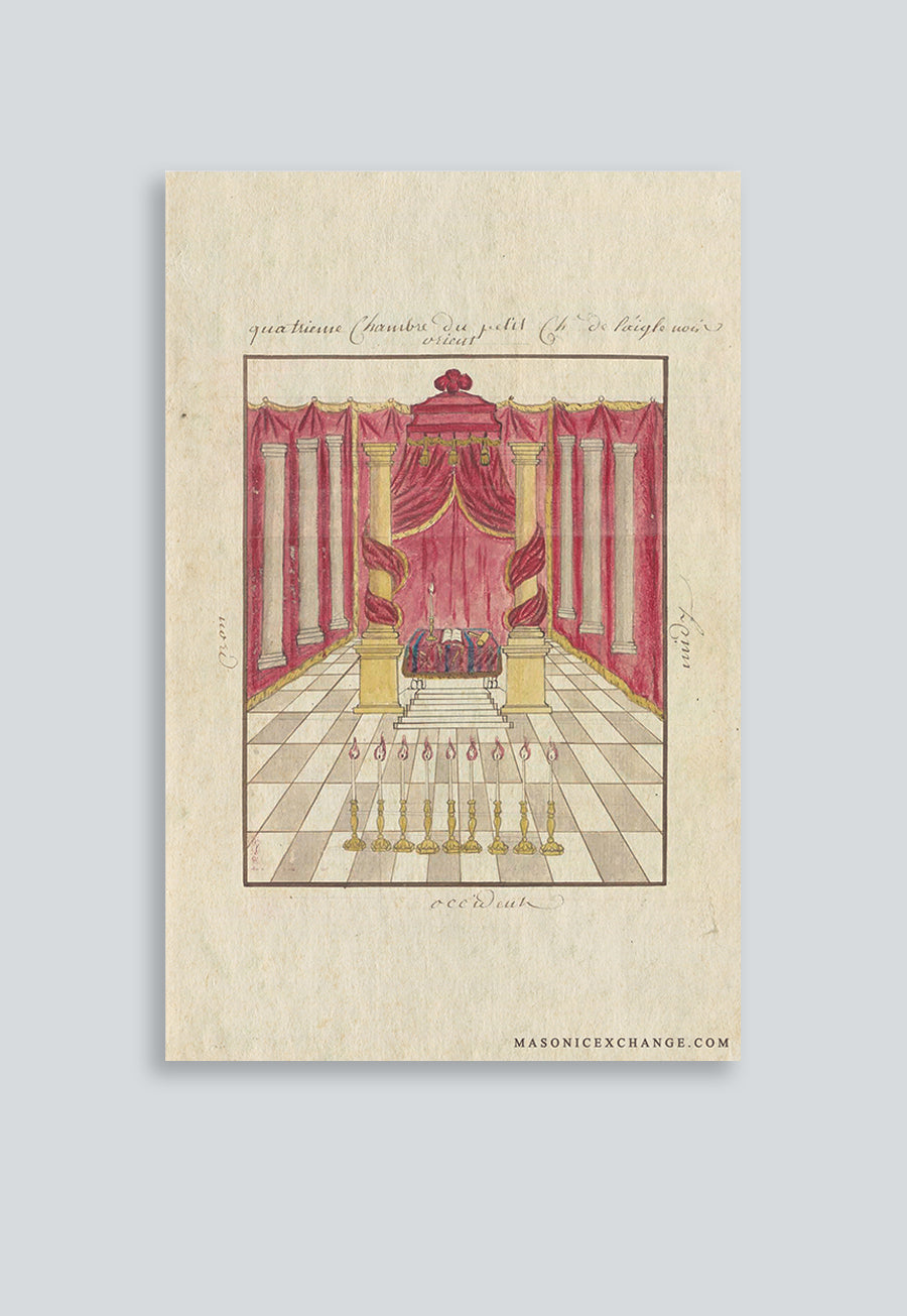 Masonic Poster Rite Scottish Memphis Misraim 56th Degree  Fourth Chamber of the Lesser Knight of the Black Eagle