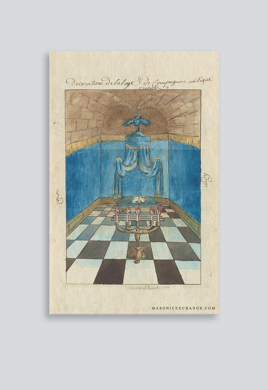 Masonic Poster Rite Scottish Memphis Misraim 62nd Degree  The Decoration of the Lodge of Mystical Companion