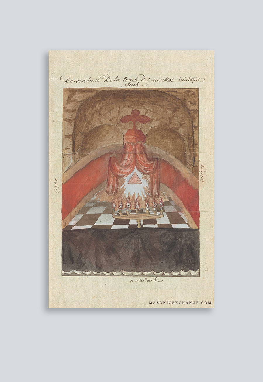 Masonic Poster Rite Scottish Memphis Misraim 63rd Degree  The Decoration of the Lodge of Mystical Master