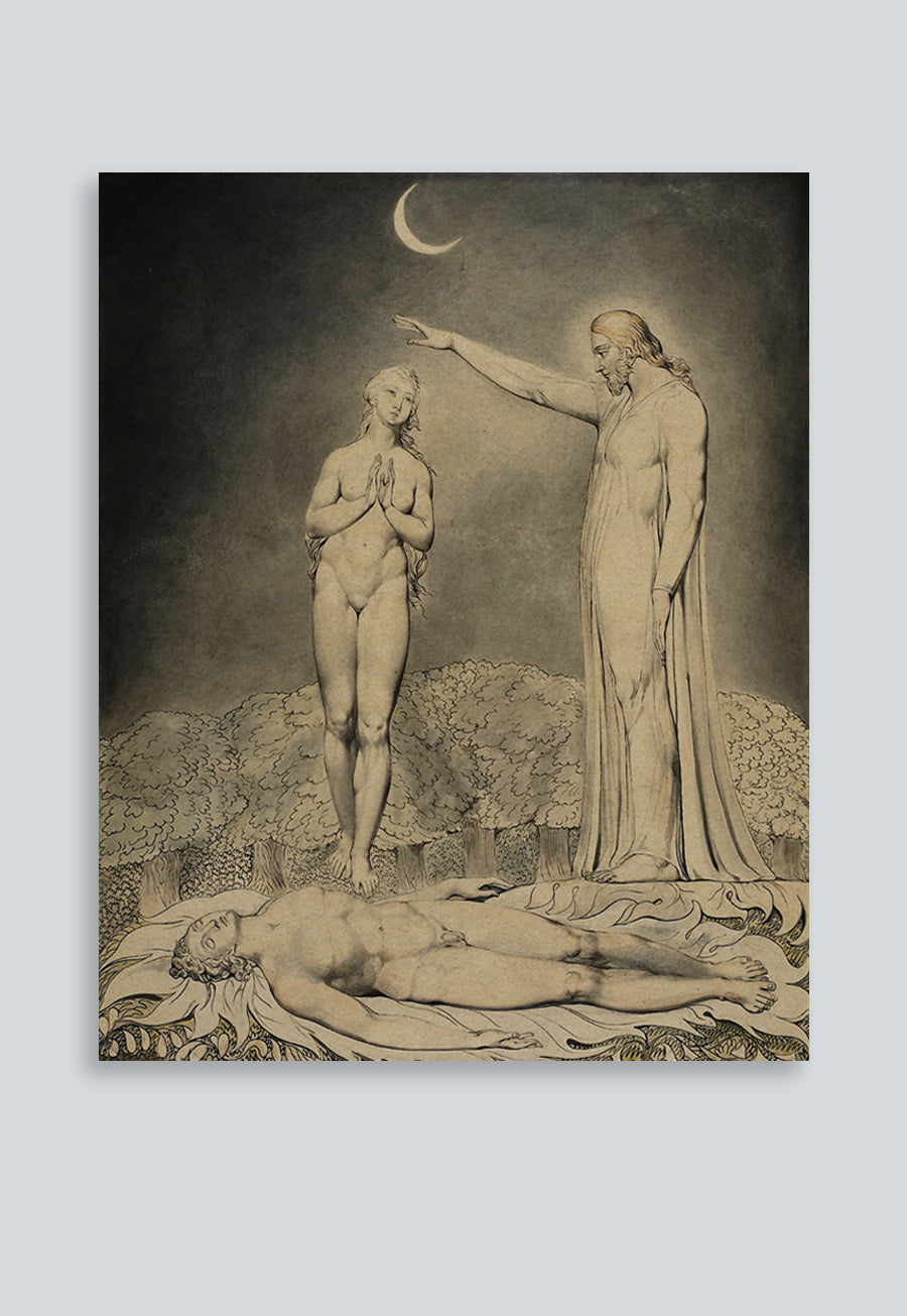 Creation of Eve by William Blake Poster