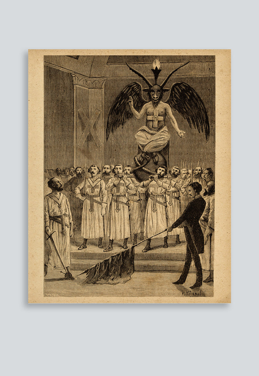 Anti-Mason Baphomet Initiation Poster