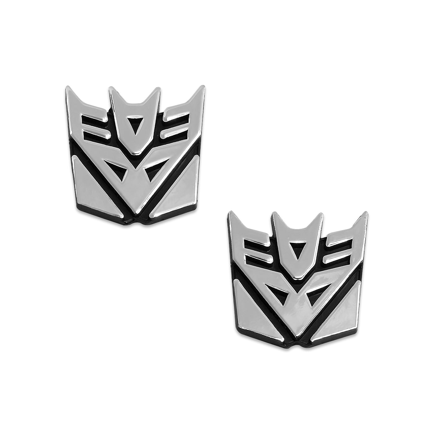 Transformer Decepticon Pair Auto Emblem - [Chrome][1 1/2'' Tall]