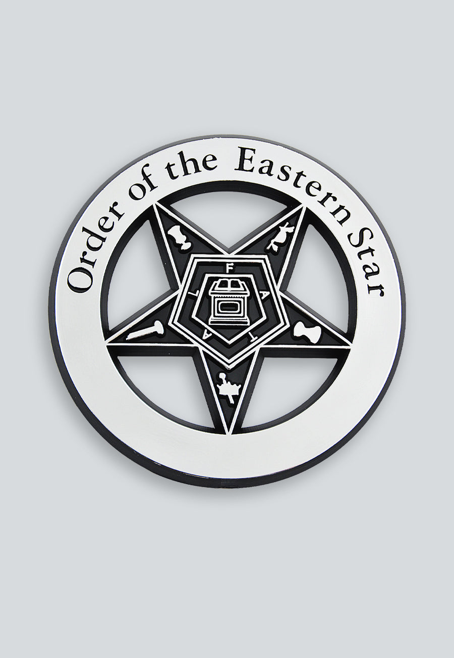 Order of the Eastern Star ABS Plastic Masonic Auto Emblem - [Chrome]