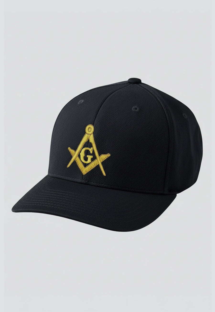 Square and Compass Embroidered Flexfit Hat