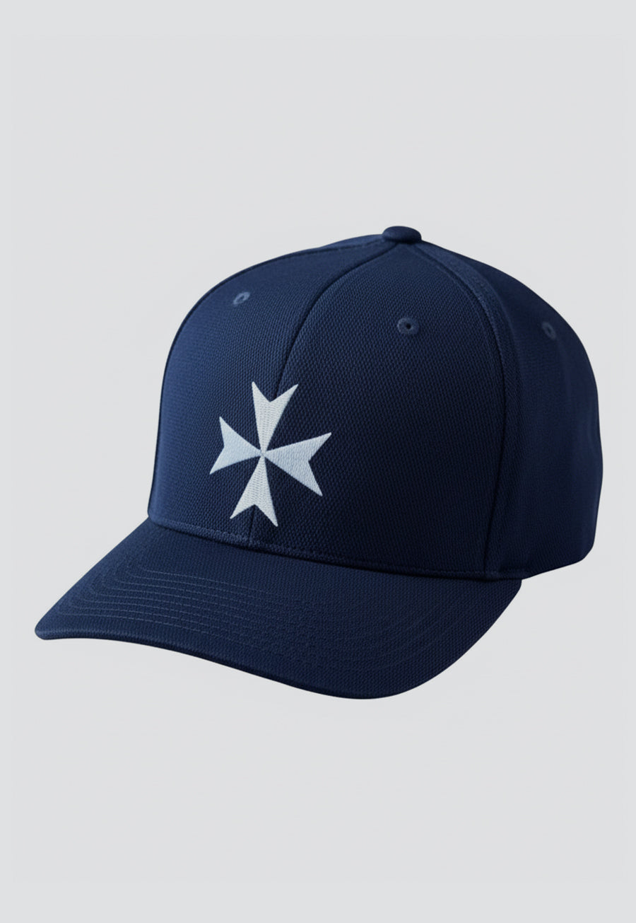 Knights Templar Maltese Cross Masonic Flexfit Adult Cool &amp; Dry Sport Hat