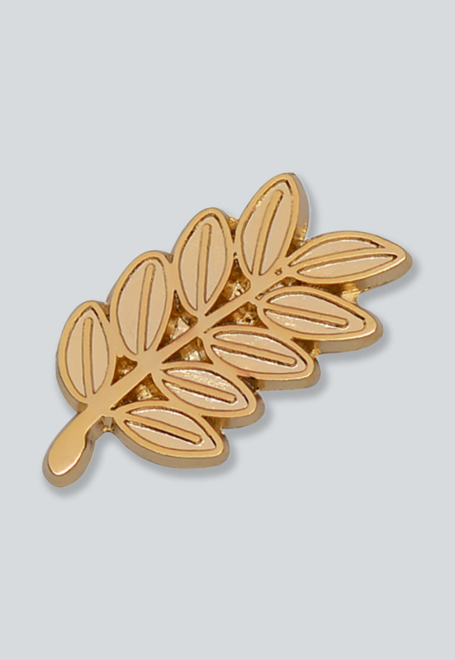 Acacia Sprig Masonic Lapel Pin - [Gold][1'' Tall]