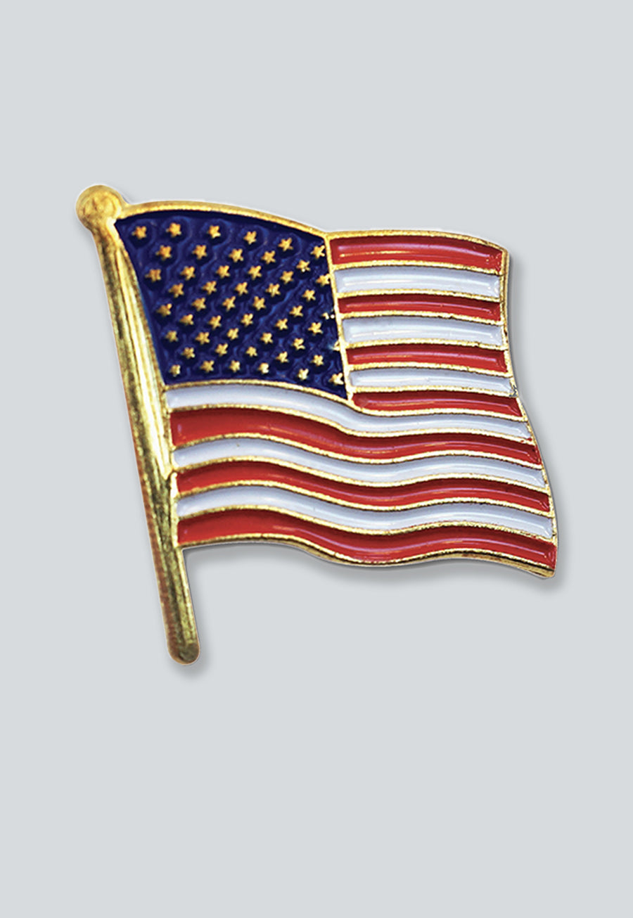 American Flag Lapel Pin - [Red &amp; White][7/8'' Tall]